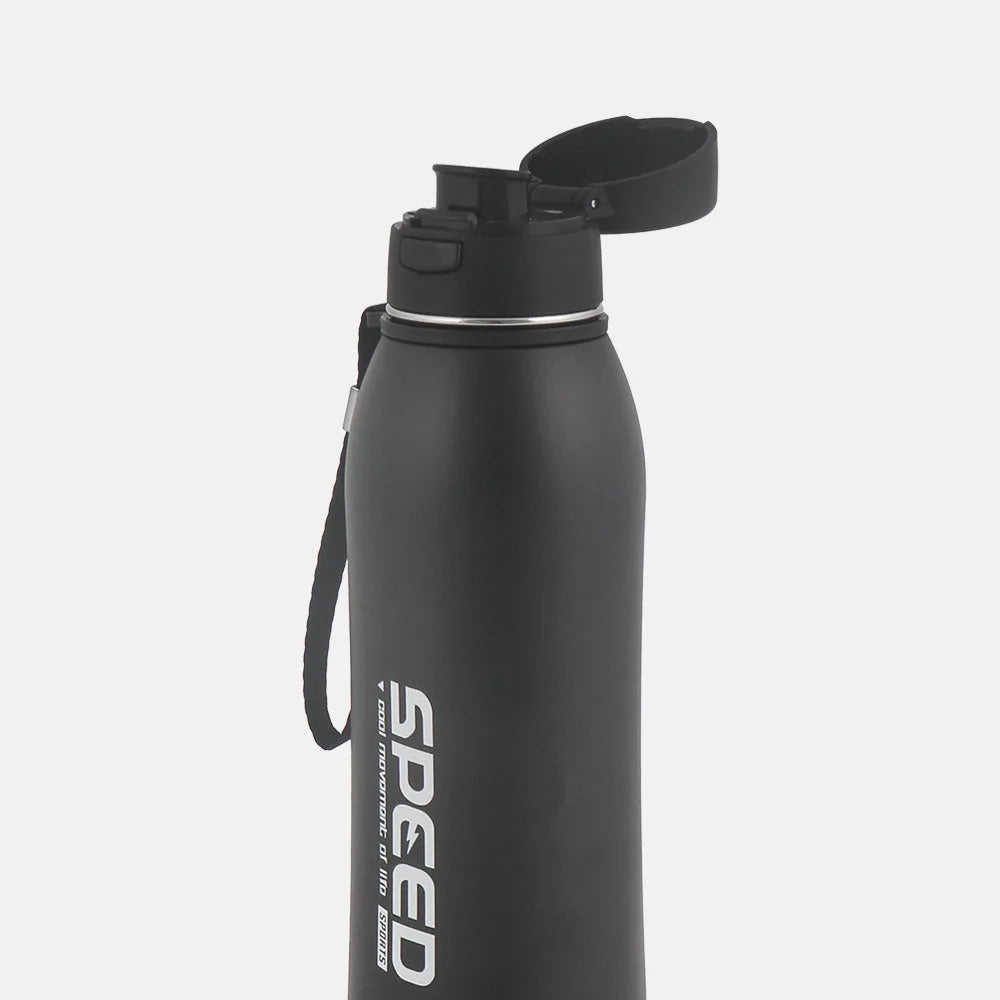 Homeatic Speed Vacuum Flask 800ML Black Steel Water Bottle at Zubaidas Official Pakistan