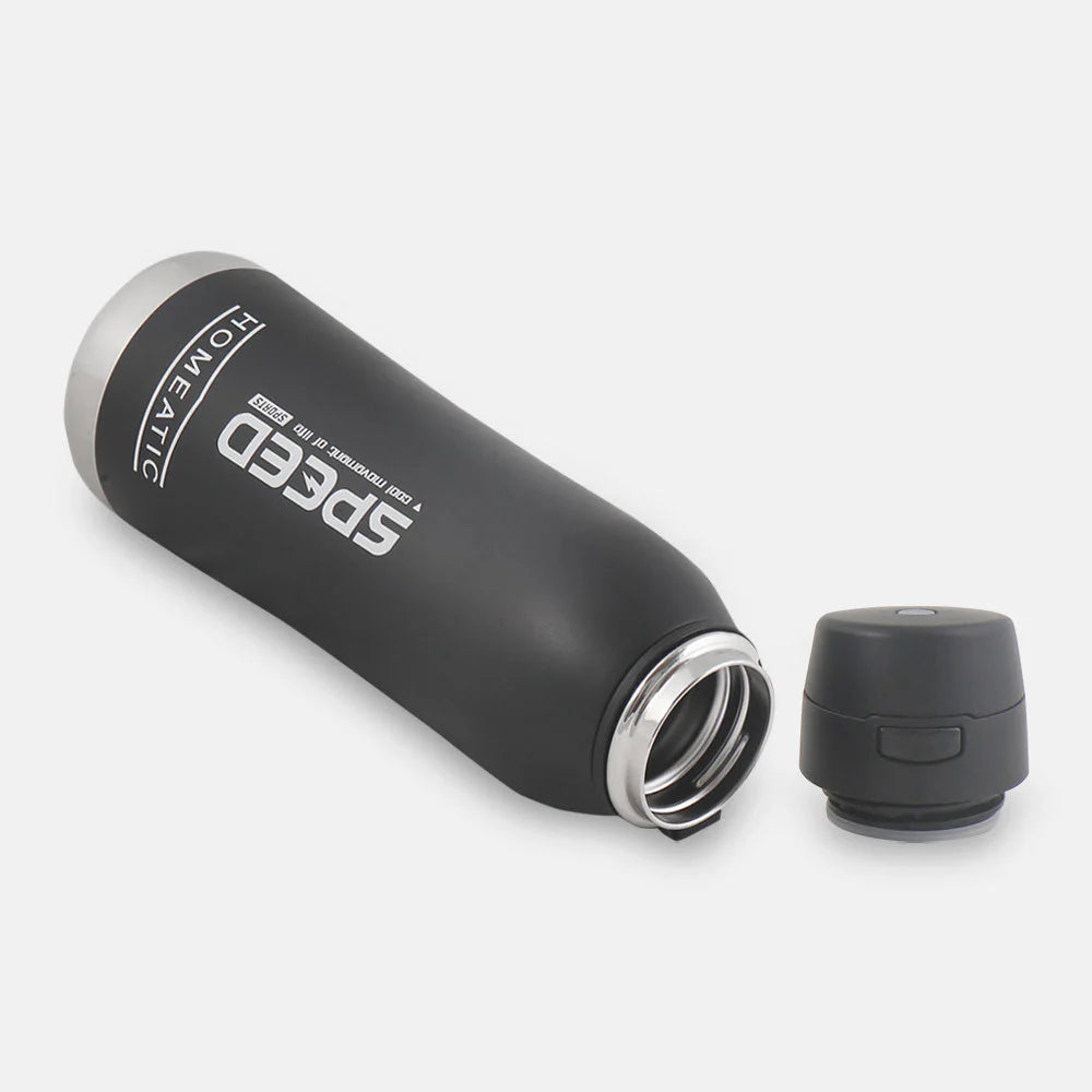 Homeatic Speed Vacuum Flask 800ML Black Steel Water Bottle at Zubaidas Online Pakistan
