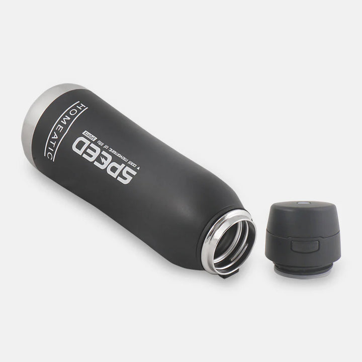 Homeatic Speed Vacuum Flask 800ML Black Steel Water Bottle at Zubaidas Online Pakistan