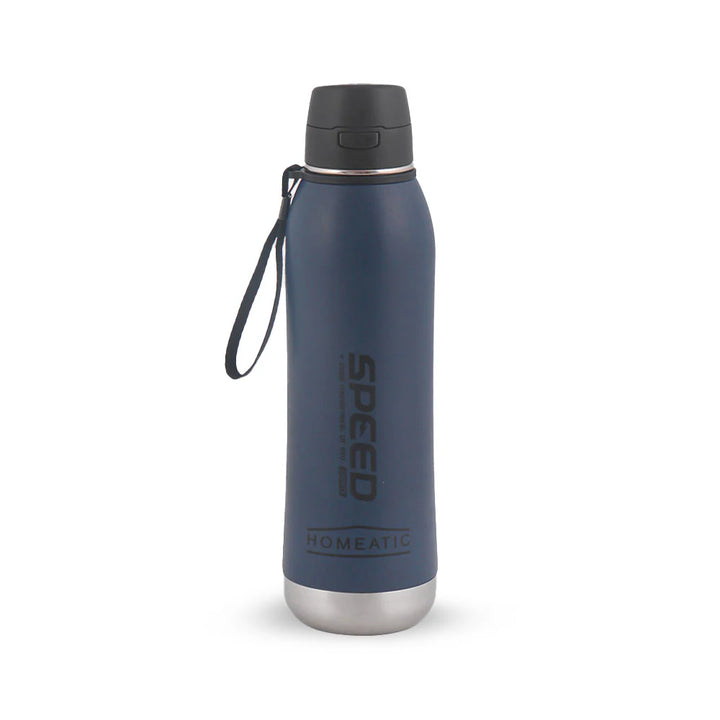 Homeatic Speed Vacuum Flask 800ML Blue Steel Water Bottle at Zubaidas