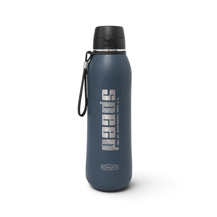 Homeatic Speed Vacuum Flask 800ML Navy Steel Water Bottle at Zubaidas