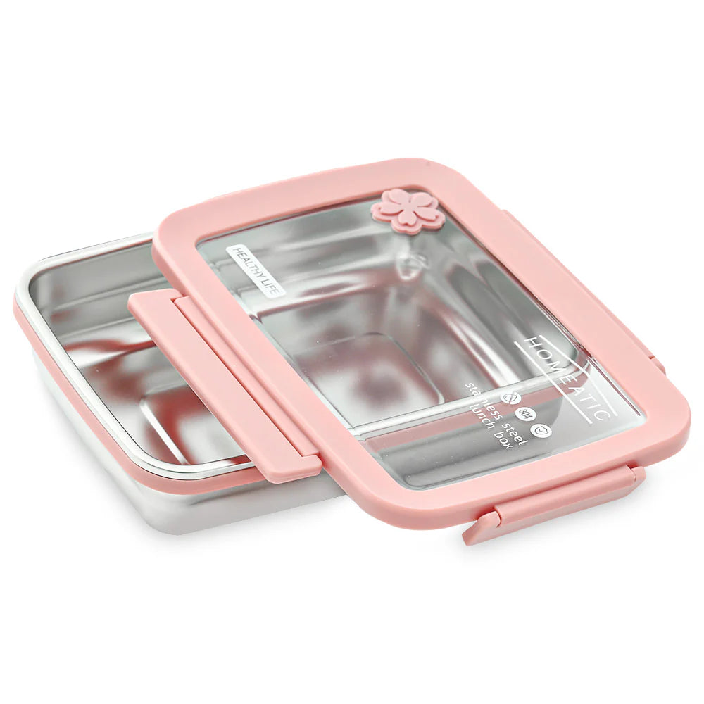 Homeatic Stainless Steel Pink 900 ml Lunch Box at Zubaidas Official Pakistan