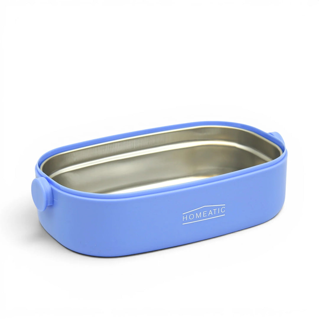 Homeatic Tempting Surprise Stainless Steel Blue 750 ML Lunch Box with Cutlery at Zubaidas Best Online Baby and Kids Store in Pakistan