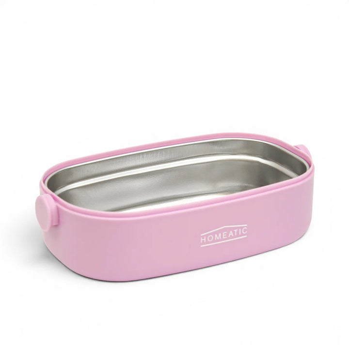 Homeatic Tempting Surprise Stainless Steel Pink 750 ML Lunch Box with Cutlery at Zubaidas Best Online Baby and Kids Store in Pakistan