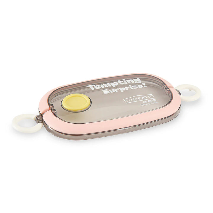 Homeatic Tempting Surprise Stainless Steel Pink 750 ML Lunch Box with Cutlery at Zubaidas Best Online Baby and Kids Store in Pakistan