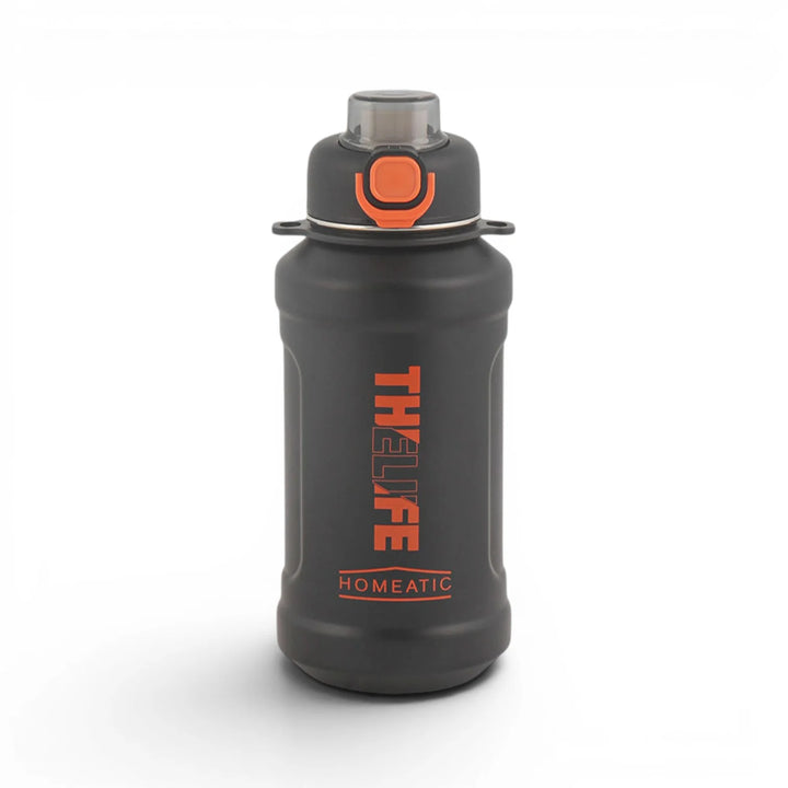 Homeatic The Life Vacuum Flask 1000ML Black Steel Water Bottle at Zubaidas