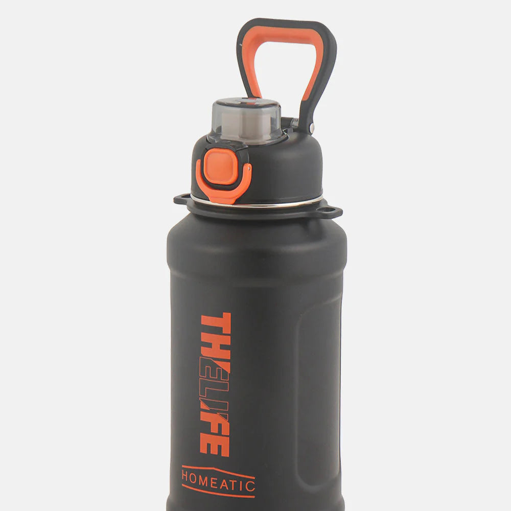 Homeatic The Life Vacuum Flask 1000ML Black Steel Water Bottle at Zubaidas Online Pakistan