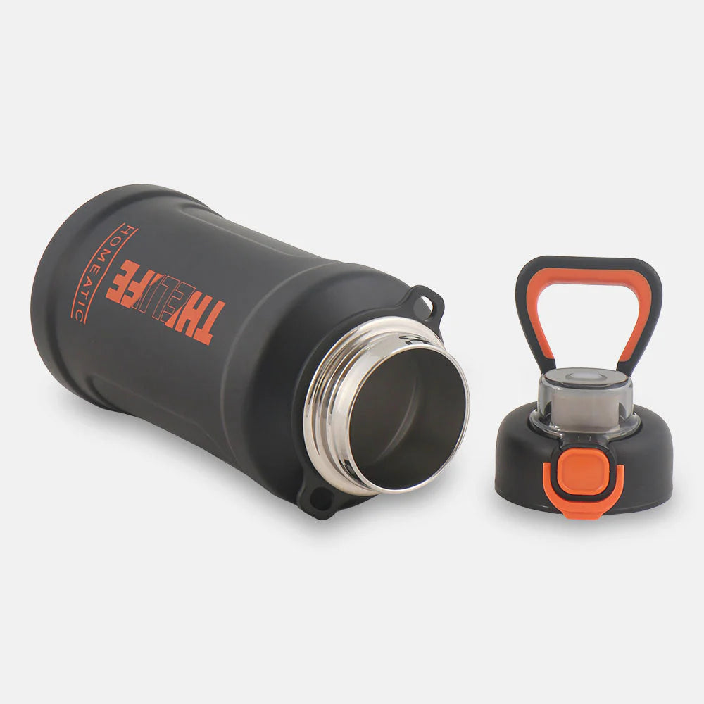 Homeatic The Life Vacuum Flask 1000ML Black Steel Water Bottle at Zubaidas Best Online Baby and Kids Store in Pakistan