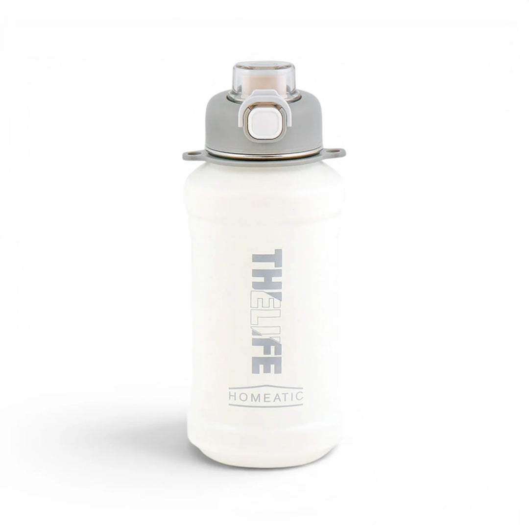 Homeatic The Life Vacuum Flask 1000ML White Steel Water Bottle at Zubaidas Online Pakistan