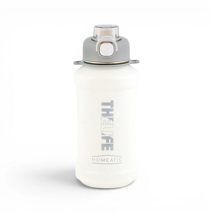 Homeatic The Life Vacuum Flask 1000ML White Steel Water Bottle at Zubaidas Online Pakistan