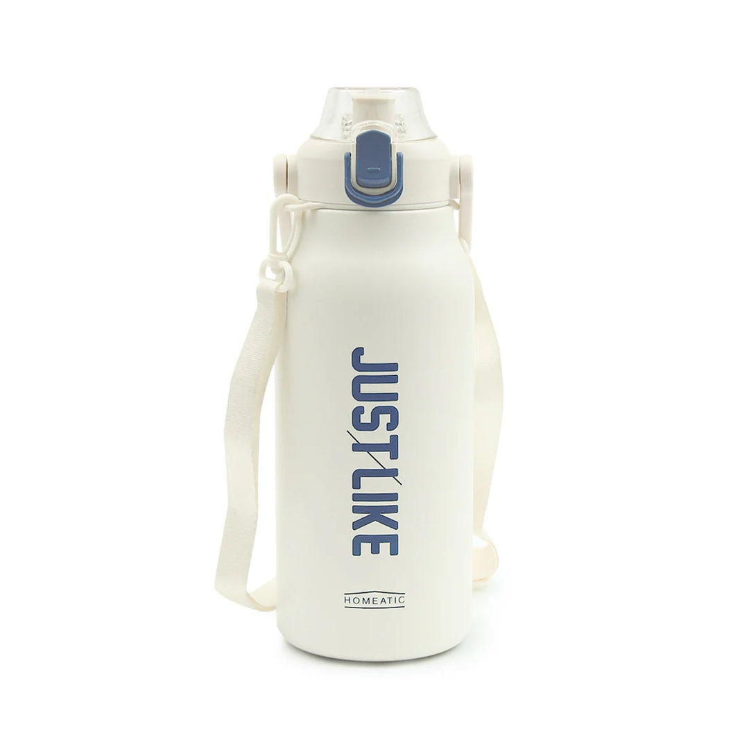 Homeatic Vacuum Flask 1800ML White Steel Water Bottle at Zubaidas