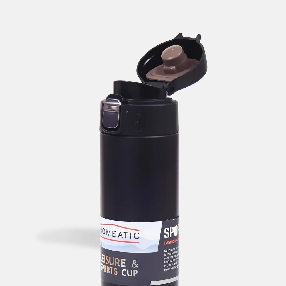 Homeatic Vacuum Flask 500ML Black Steel Water Bottle at Zubaidas Official Pakistan