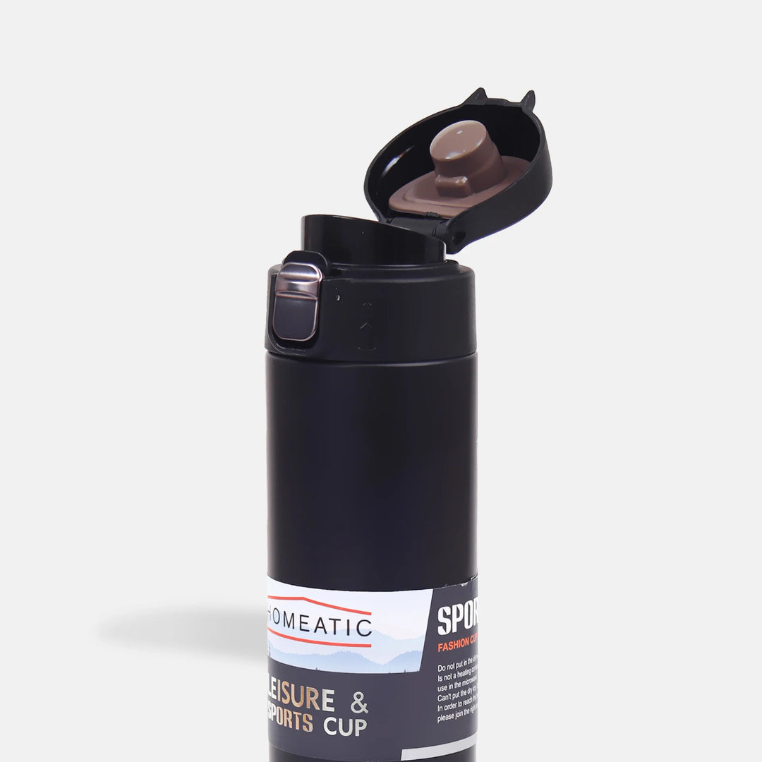 Homeatic Vacuum Flask 500ML Black Steel Water Bottle at Zubaidas Official Pakistan