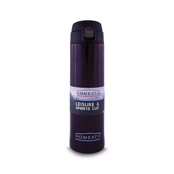 Homeatic Vacuum Flask 500ML Purple Steel Water Bottle at Zubaidas