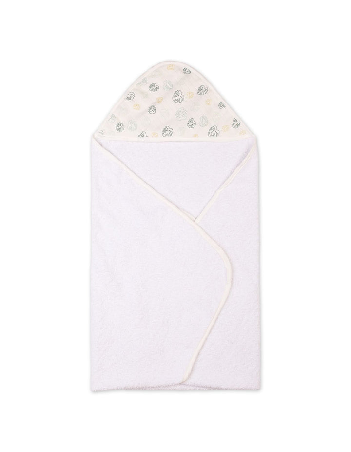 Hooded Baby Bath Towels Bambies Leaf Cream at Zubaidas