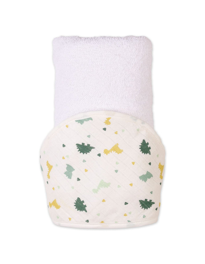 Hooded Baby Towels Bambies Dino Cream at Zubaidas Official