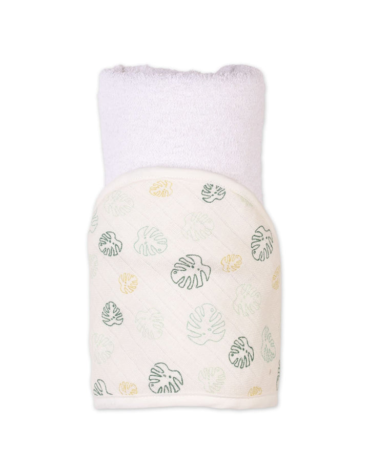 Hooded Baby Towels Bambies Leaf Cream at Zubaidas Official