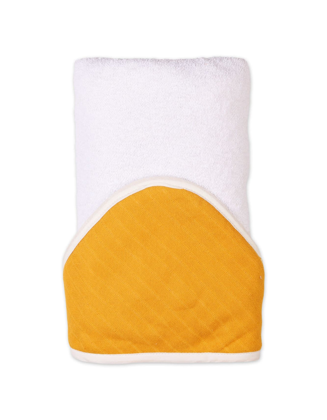 Hooded Baby Towels Bambies Mustard and White at Zubaidas Official