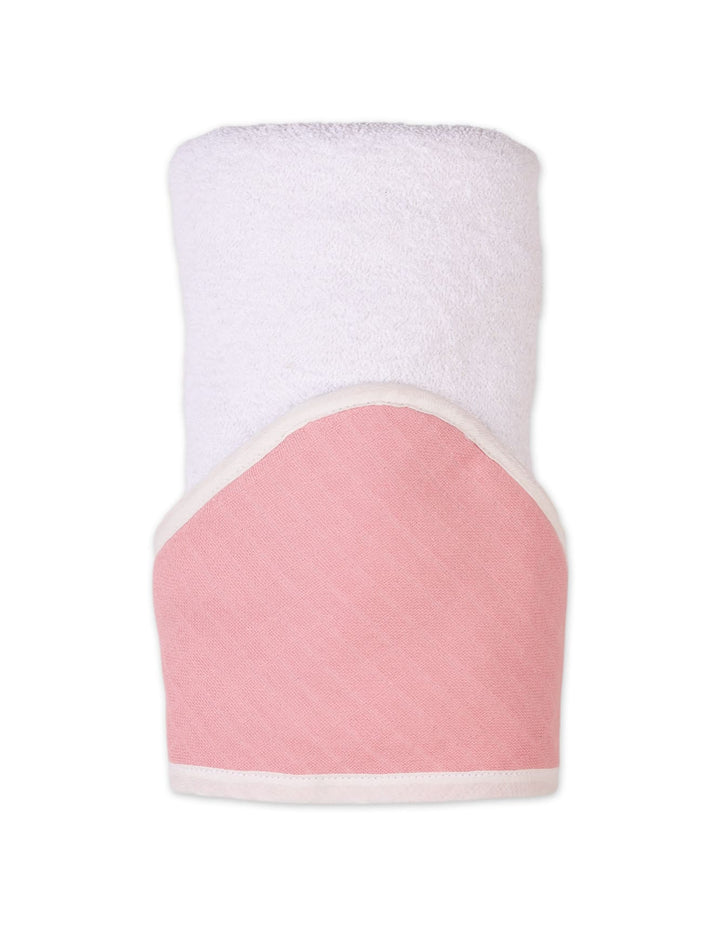 Hooded Baby Towels Bambies Pink and White at Zubaidas Official