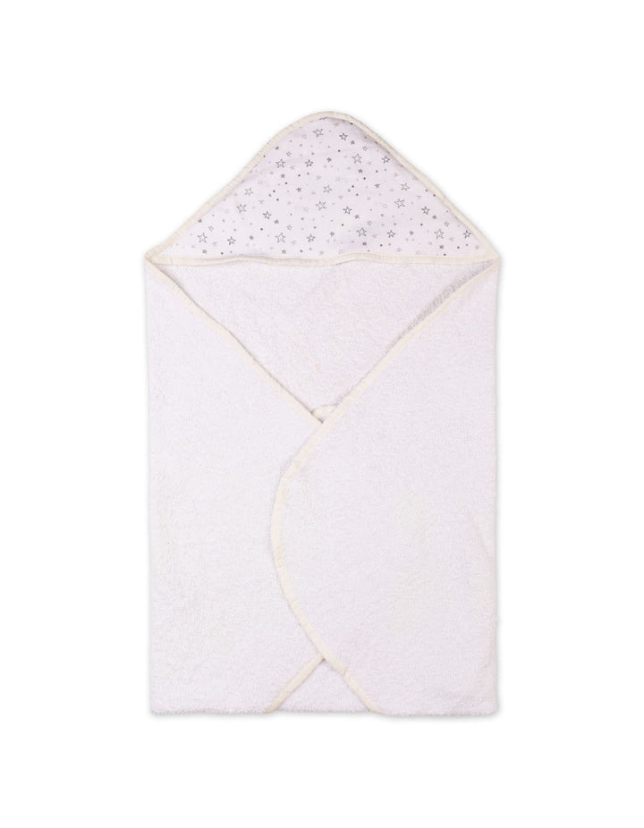 Hooded Baby Towels Bambies Star Cream at Zubaidas