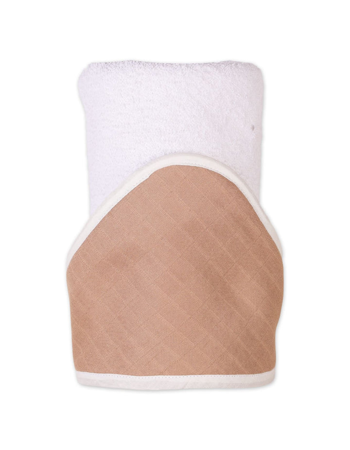 Hooded Baby Towels Bambies White and Beige at Zubaidas Official