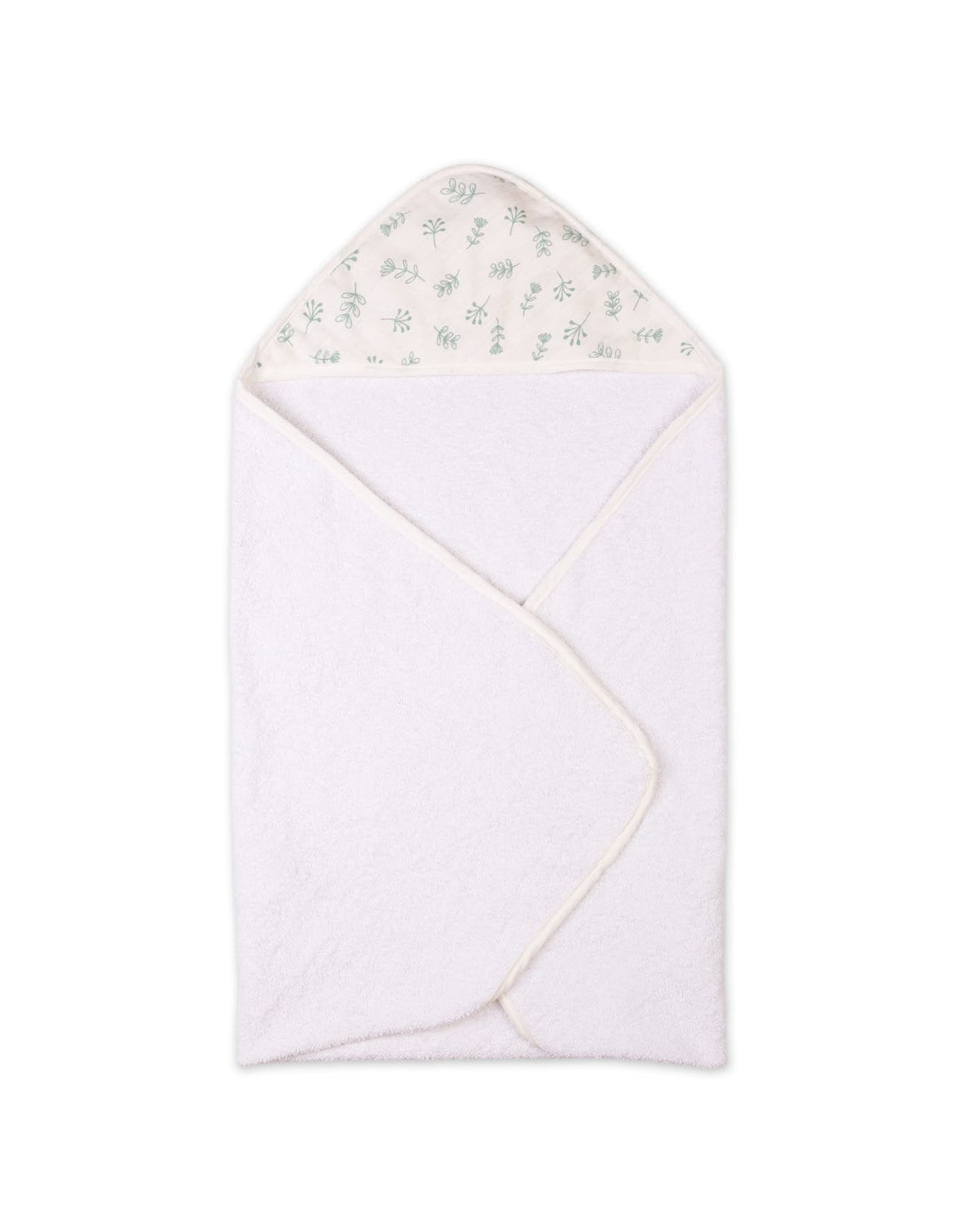 Hooded Newborn Towels Bambies Floral Cream at Zubaidas