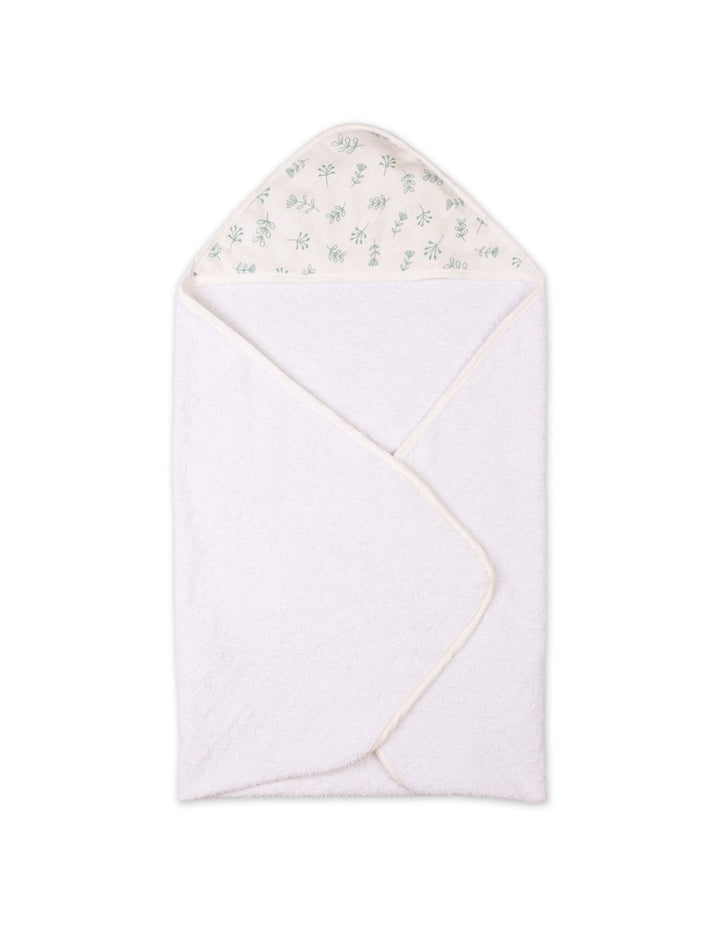 Hooded Newborn Towels Bambies Floral Cream at Zubaidas