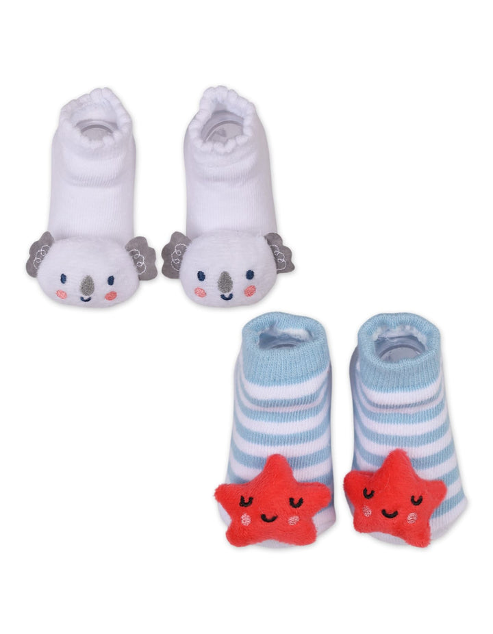 Infant 2 Pcs Rattle Booties Koala and Star at Zubaidas