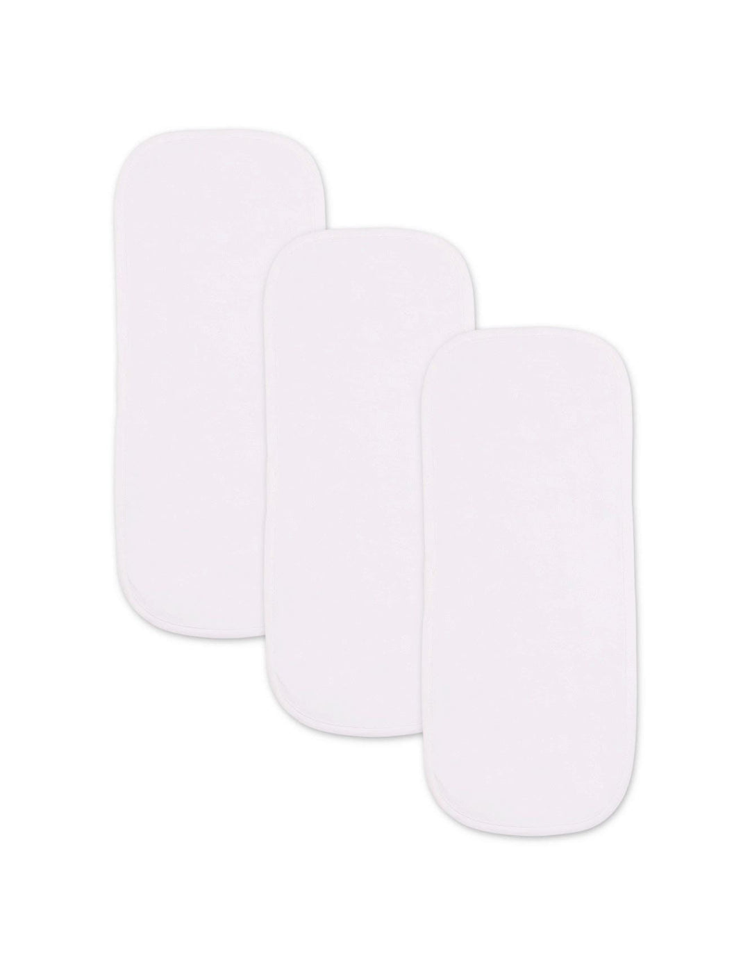 Infant 3 Pieces Burp Cloth Pack Bambies White at Zubaidas