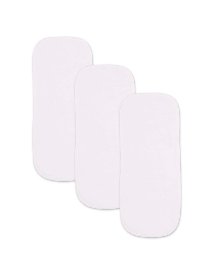 Infant 3 Pieces Burp Cloth Pack Bambies White at Zubaidas