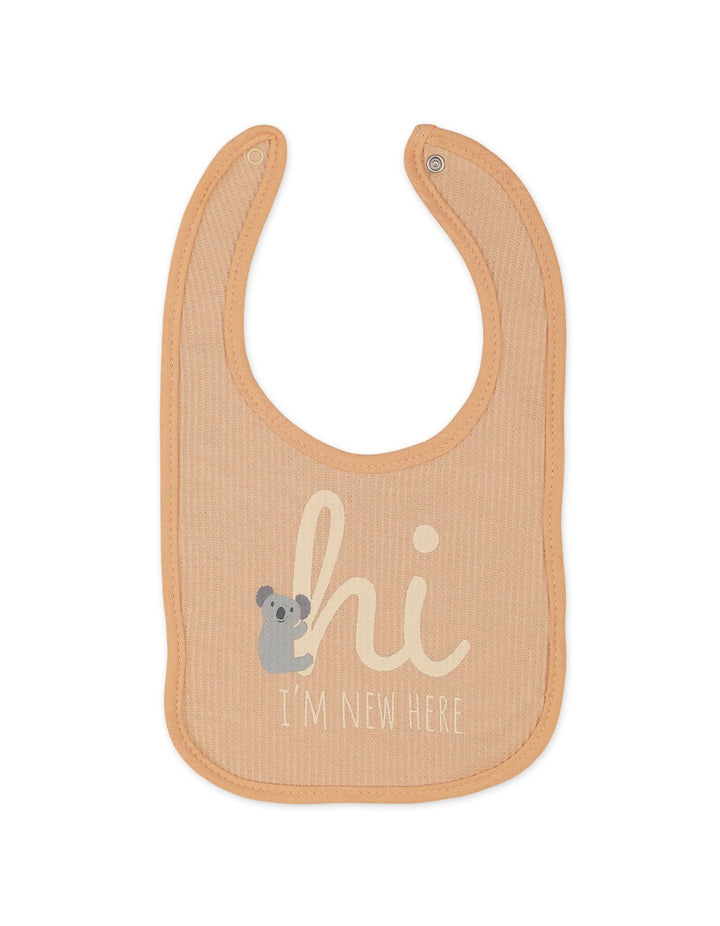 Infant 6 Pcs Bibs and Knotted Caps Set Moose and Bear Prints at Zubaidas Most Trusted Baby Store in Pakistan