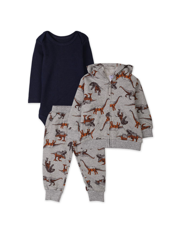 Infant and Toddler Boys 3 Pieces Winter Outfit Sets Bambies Grey at Zubaidas