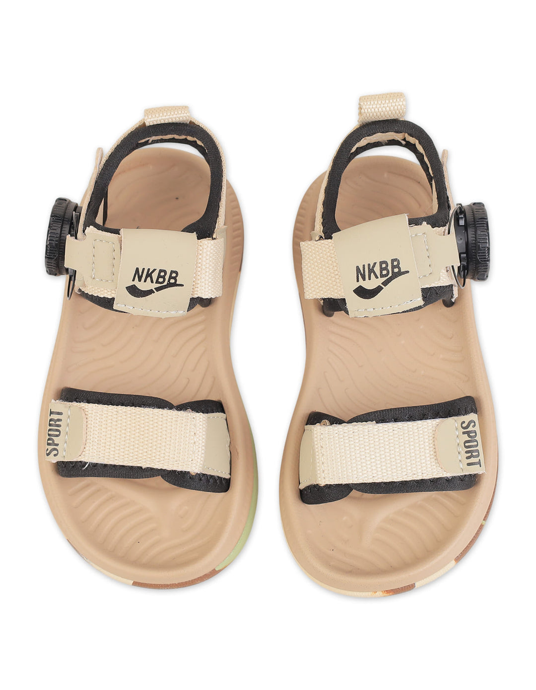 Infant and Toddler Boys Dial Fit Sporty Sandals Beige at Zubaidas