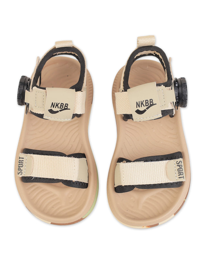 Infant and Toddler Boys Dial Fit Sporty Sandals Beige at Zubaidas