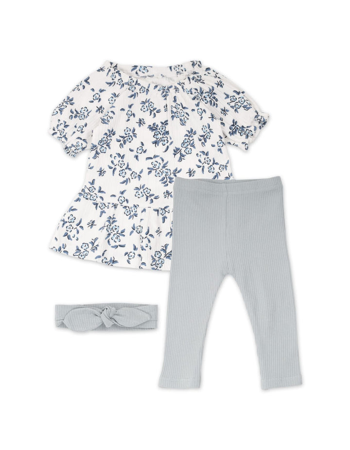 Infant and Toddler Girl Summer 3 Pieces Dress Set Floral at Zubaidas