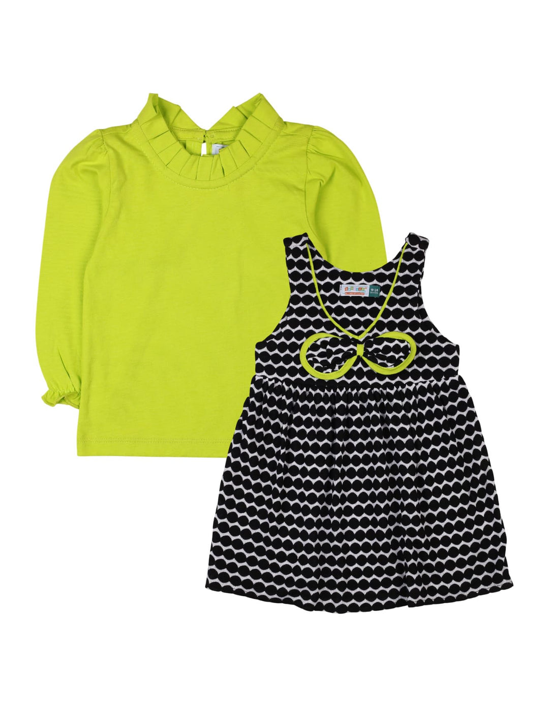 Infant and Toddler Girls 2 Piece Winter Dress Sets Bambies Green at Zubaidas