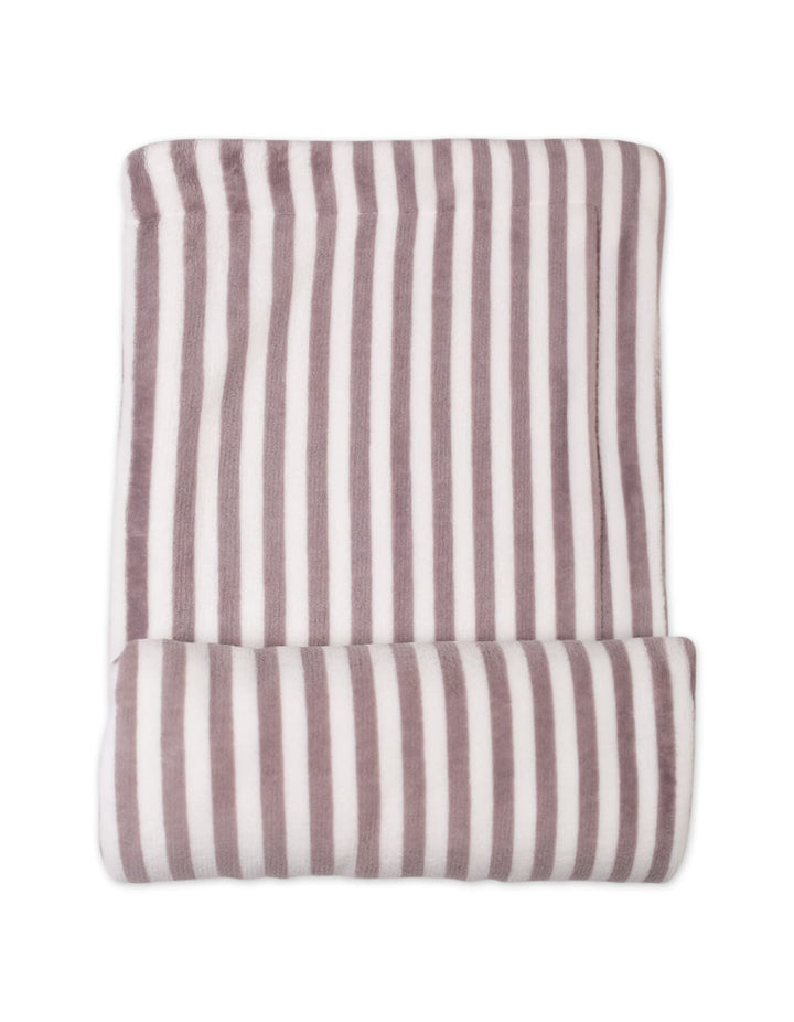 Infant Baby Blankets Bambies Striped Grey at Zubaidas