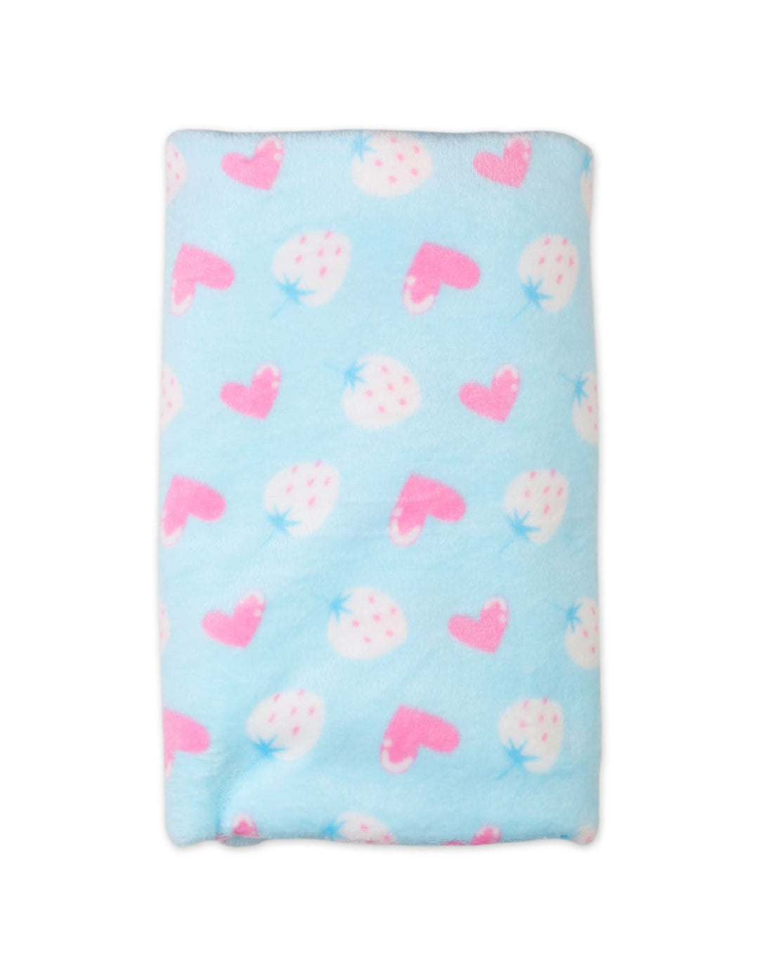 Infant Baby Boys and Baby Girls Blankets Bambies Strawberry and Heart Blue at Zubaidas Official