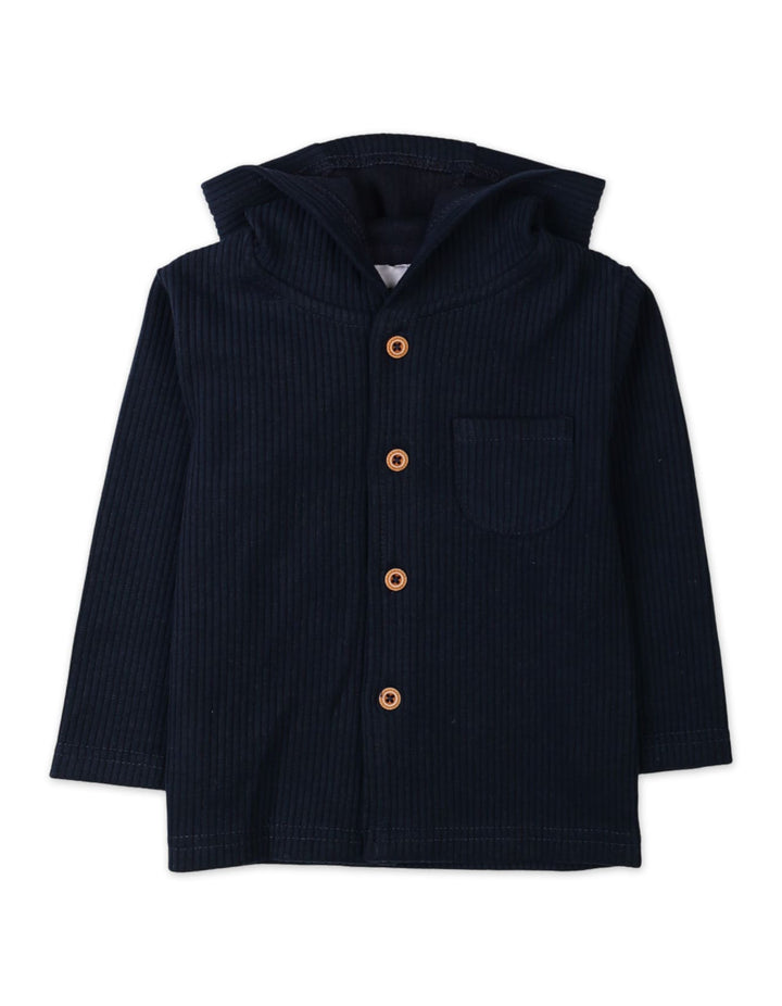 Infant Baby Boys Navy Blue Winter Dress Bambies Hooded Jacket at Zubaidas Pakistan
