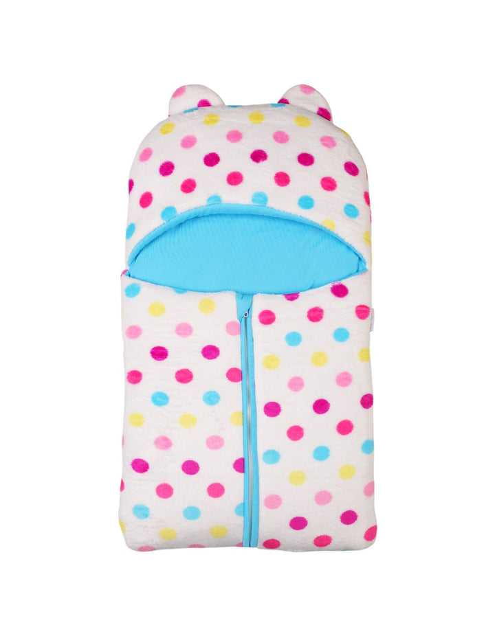 Infant Baby Carry Nest Bambies Polka Dot Print Sky Blue at Zubaidas