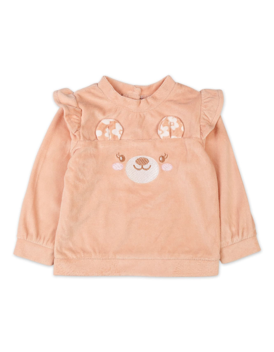 Infant Baby Girl Two Pieces Winter Clothing Sets Bambies Floral Peach at Zubaidas Pakistan