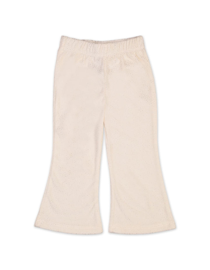 Infant Baby Girl Winter Outfit Bambies Frill Top and Glitter Cream Trousers at Zubaidas Official Pakistan