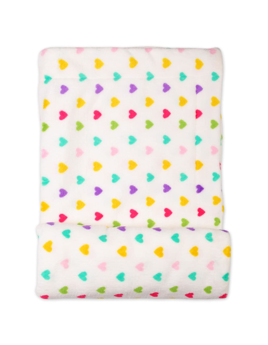 Infant Baby Girls Fleece Blankets Bambies Multicolor Hearts White at Zubaidas Pakistan