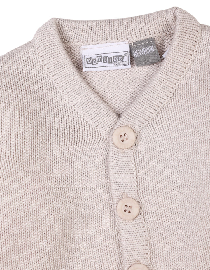 Infant Baby Girls Winter Cardigans Knitted Bambies Off White at Zubaidas Pakistan