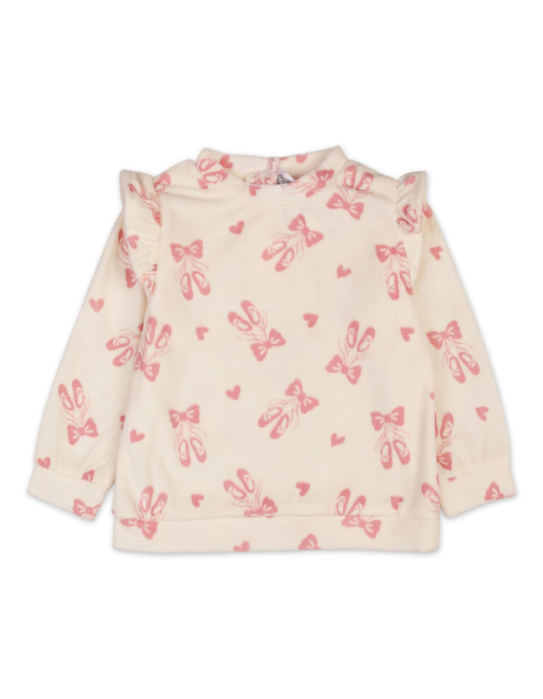 Infant Baby Girls Winter Dress Sets Bambies Cream and Maroon Bow Design at Zubaidas Pakistan