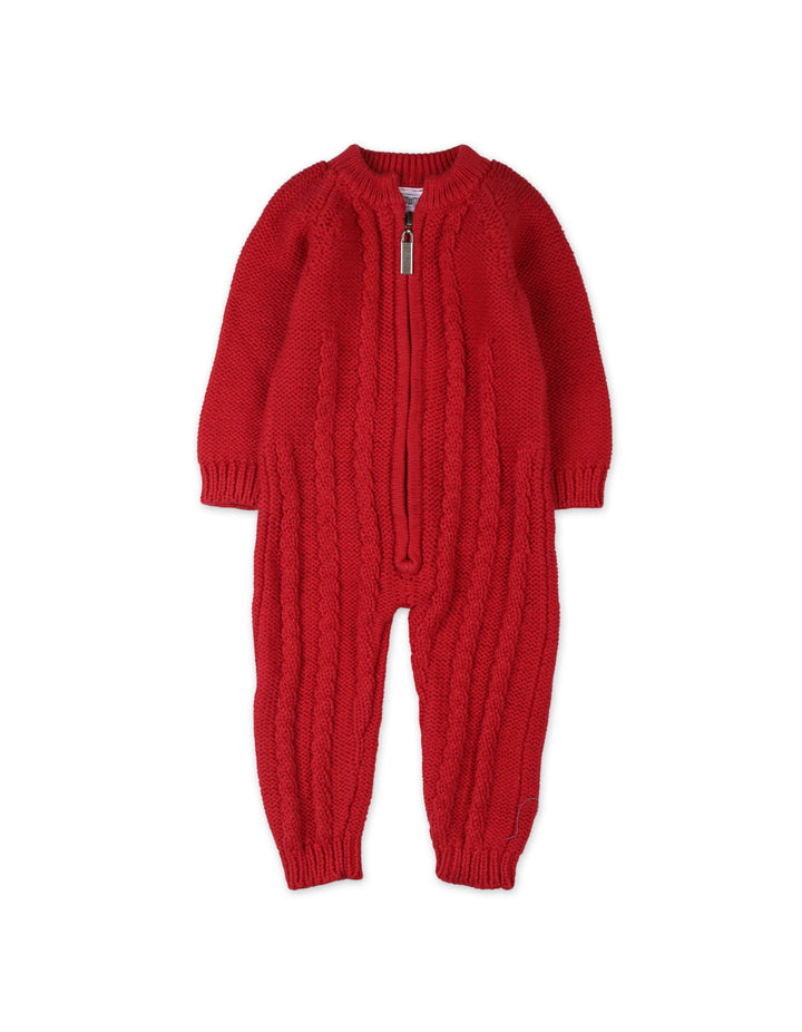 Infant Baby Winter Knit Onesies Bambies Zipper Red at Zubaidas