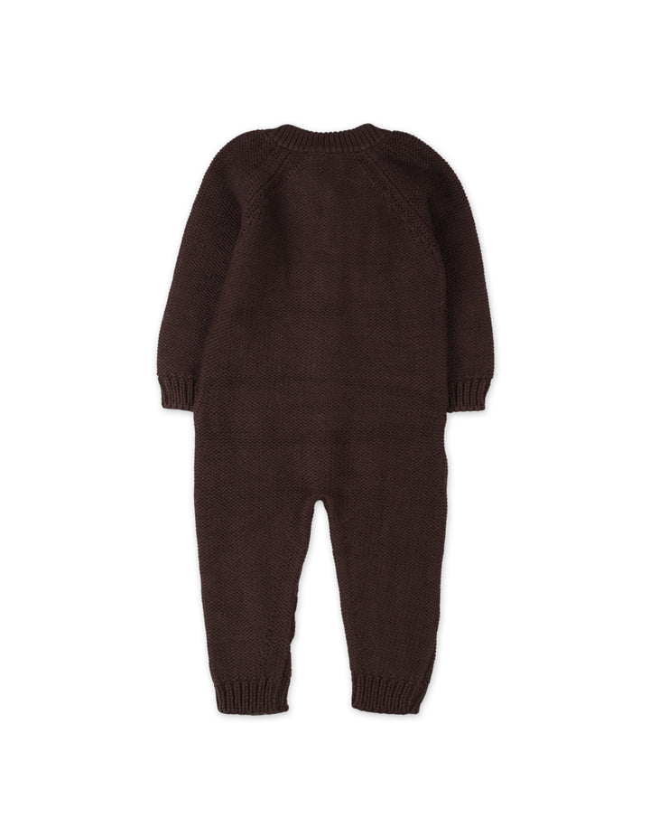 Infant Baby Winter Knitted Jumpsuits Bambies Zipper Brown at Zubaidas Official