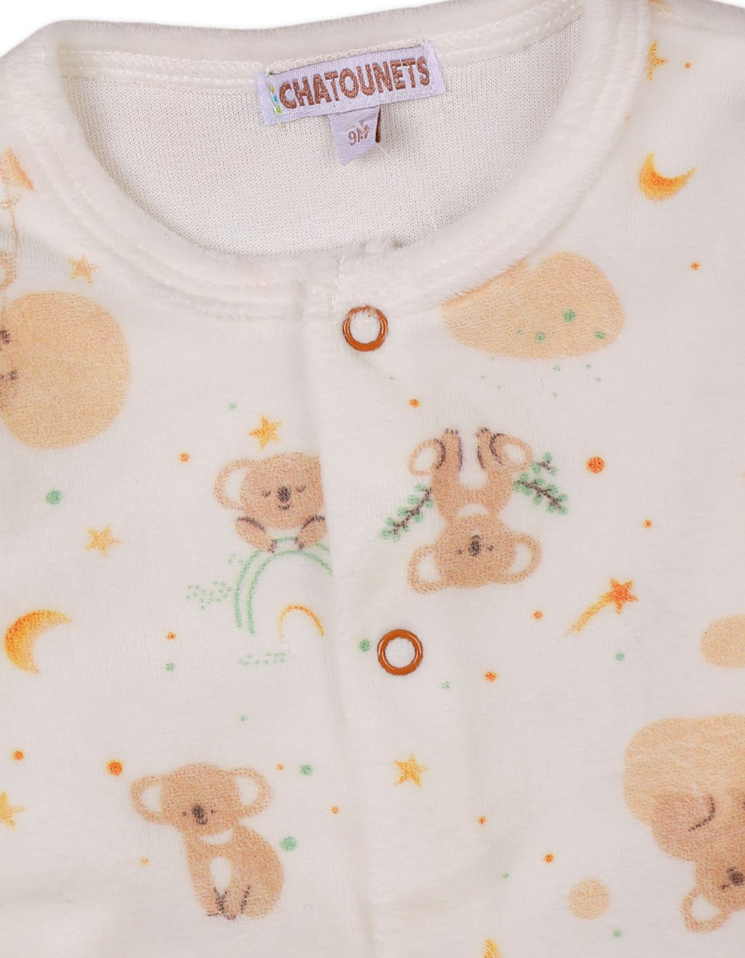 Infant Baby Winter Rompers Bambies Footed Cream at Zubaidas Pakistan