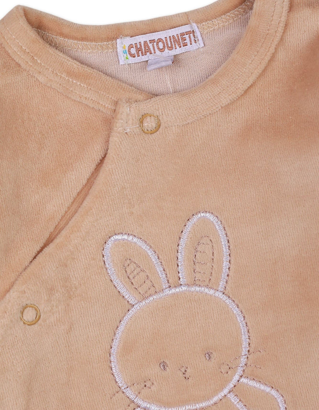 Infant Baby Winter Sleepsuit Bambies Bunny Footed Beige at Zubaidas Pakistan