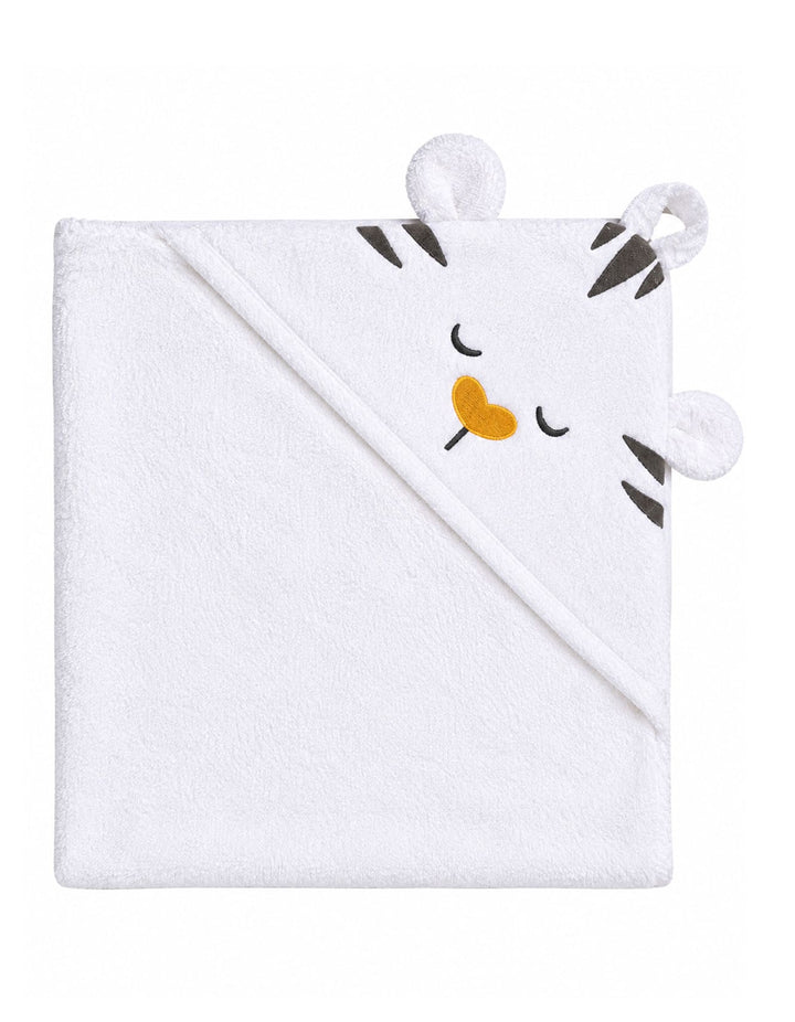 Infant Bath Towel Gift Set 4 Pcs Lion White at Zubaidas Online Pakistan